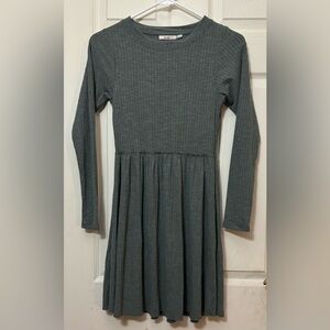 XXS Gray Long Sleeve Dress